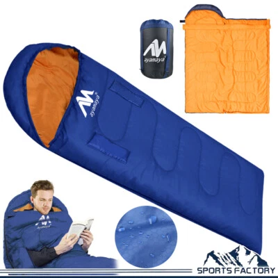 Saco de Dormir Usable Camping Senderismo Adulto Clima Frío con Agujeros para Brazos Manta Foto 1 de 4