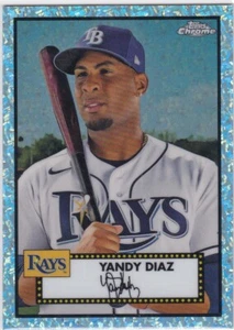 2021 Topps Chrome Platinum Anniversary SILVER  #408 Yandy Diaz #29/70 MADE - Picture 1 of 2