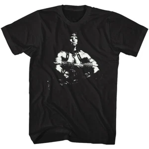 Conan The Barbarian Classic Movie Sitting Indian Style Men's T-Shirt - Picture 1 of 5
