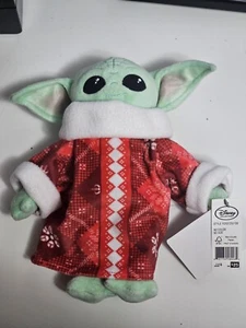 Disney Star Wars The Mandalorian Grogu Holiday Santa Weihnachten 9 Zoll Plüschpuppe Neu mit Etikett - Bild 1 von 3