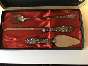 Amston Sterling Sliver fork, cheeze sever and filet fruit knife early 20th centu - Picture 1 of 2