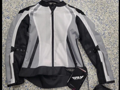 Chaqueta de malla Fly Racing Coolpro para mujer blanca/negra MEDIANA 477-8056M Foto 1 de 3