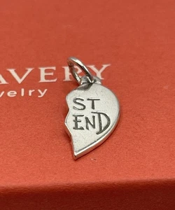 James Avery Sterling Silver“ST END” Charm Uncut Loop - Picture 1 of 2