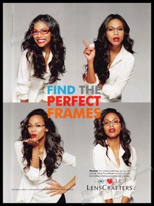 Lens Crafters 2010er Magazin Print Werbung 2013 Zoe Saldana Brille - Bild 1 von 1