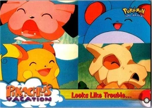 1999 Topps Pokemon the First Movie #44 Looks Like Trouble... Blue Topps Logo - Picture 1 of 2