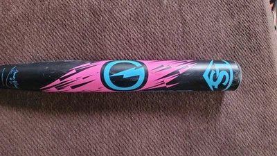 Louisville Slugger Genesis Softball Bat 26 oz Black Pink Cotton Candy USSSA - Image 1 of 4