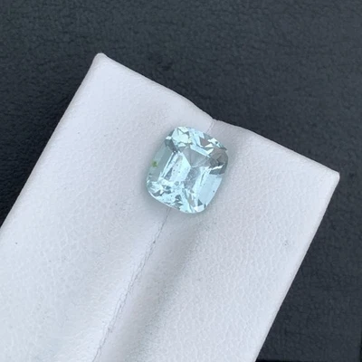 3.05 CT Natural Aquamarine Cushion Shape Loose Gemstone From Skardu Pakistan - Image 1 of 4