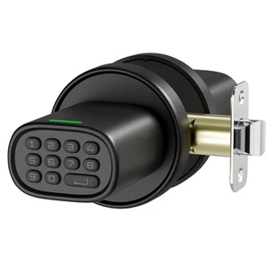 Türschlossknopf mit Tastatur Schlüsselloser Zugang Türknauf Elektrisch Codiert Innentür... - Bild 1 von 7