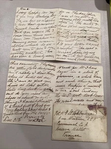 Carta y correspondencia 1918 Primera Guerra Mundial American Mission AEF Francia - Imagen 1 de 6