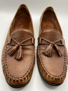 Mocasines Cole Haan Borla Cuero Marrón, Mujer’s 9B, Suela Vibram, Hechos en India - Imagen 1 de 9