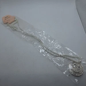 Halskette Blossom silberfarben Smiley Gesicht - Bild 1 von 5