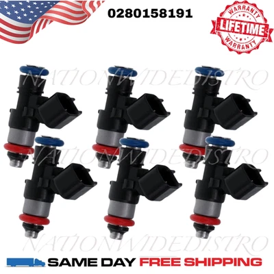 6x Inyectores de combustible Bosch OEM para Ford Mustang 2011-2017 3,7 L V6 0280158191 Foto 1 de 4