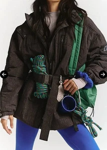 Neu mit Etikett neu Free People $ 348 Tricked Out Trek Utility gefütterte Jacke Größe S Ski gemütlich - Bild 1 von 24
