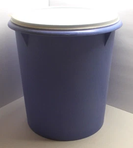 Vintage Tupperware 255 Kanister 9 Qt. mit Aufbewahrungsdeckel 1203 lila blau - Bild 1 von 7