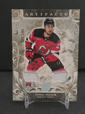 2024-25 Upper Deck Artifacts Timo Meier Dual Materials Gold /199 Devils #144 - Image 1 of 4