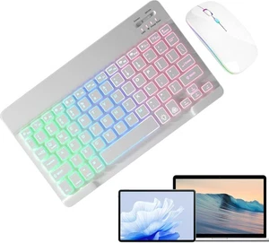 Slim Wireless Backlit Keyboard & Mouse Combo – 7 Color LED 2.4G USB Portable set - Picture 1 of 7