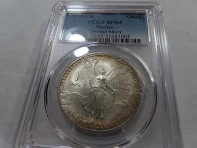 S10 Mexico 1994 Silver Libertad 1 Onza PCGS MS-65 - Image 1 of 2