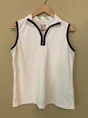 Izod Golf Perform X Women’s Size Large Top Collared Shirt Sleeveless 1/4 Zip - Image 1 of 4