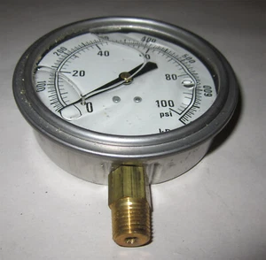 Marshalltown 0-100 PSI (0-700 kPa) Pressure Gauge, Model G25697, New - Bild 1 von 4