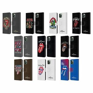 OFFICIAL THE ROLLING STONES KEY ART LEATHER BOOK CASE FOR APPLE iPHONE PHONES