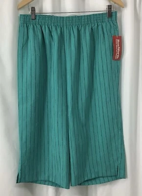Pantalones capri Bon Worth para mujer LP MC cintura elástica a rayas TMH250407/TB4 NUEVOS CON ETIQUETAS Foto 1 de 4
