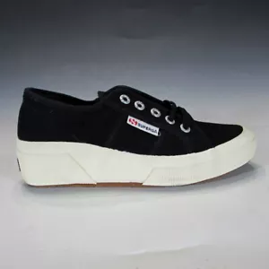 SUPERGA 2905 Cotw Linea Up & Down Canvas Shoes (US W 6, Black) - Retail Return - Picture 1 of 15