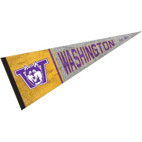 University of Washington Throwback Vintage Full Size Pennant Cover
