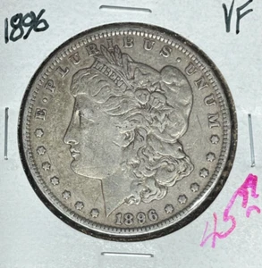 1896 MORGAN SILVER DOLLAR - VF ~NICE COIN~ - Picture 1 of 2