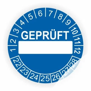 Prüfplaketten,Siegel Geprüft mit Leerfeld Termin Prüfung 300 Stk. Ø:30mm SP5 - Picture 1 of 1