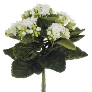 Artificial Kalanchoe Bush. Silk Flower Floral Arrangements WHITE - Picture 1 of 5