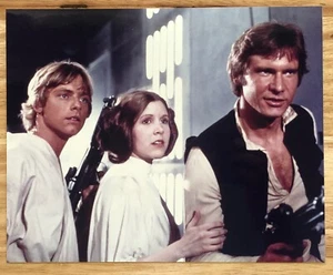 VINTAGE 1977 STAR WARS A NEW HOPE  8" X 10" PHOTOGRAPH SKYWALKER, LEIA, SOLO - Picture 1 of 5