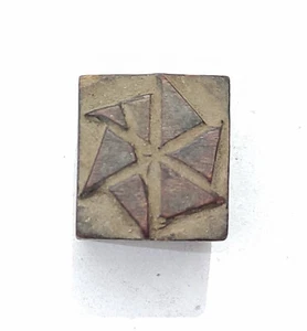 Vintage Design Related To Star Made From Wood Type Printing Hand Made Block - Picture 1 of 4