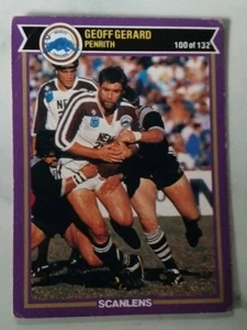 1987 Scanlens Rugby League Geoff Gerard Card #100 Penrith Panthers - Picture 1 of 2