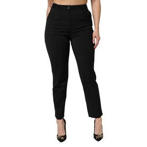 Pantalón DOLCE & GABBANA Negro Cintura Alta Cónico STAFF IT42/US8/M 450usd - Imagen 1 de 7