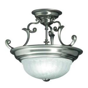Dolan Designs Richland 2 Light Semi Flush Mount Satin Nickel - 524-09 - Picture 1 of 1