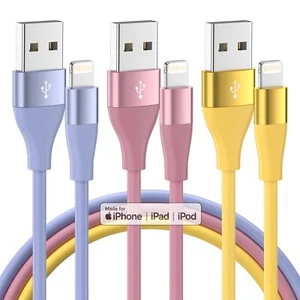 iPhone Charger 3Pack 10FT Apple MFi Certified Lightning Cable Fast Charging i... - Picture 1 of 7