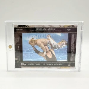 2021 Topps WWE /99 Green Match Film Strip Relic Undertaker Vs Shawn Michaels - Foto 1 di 7