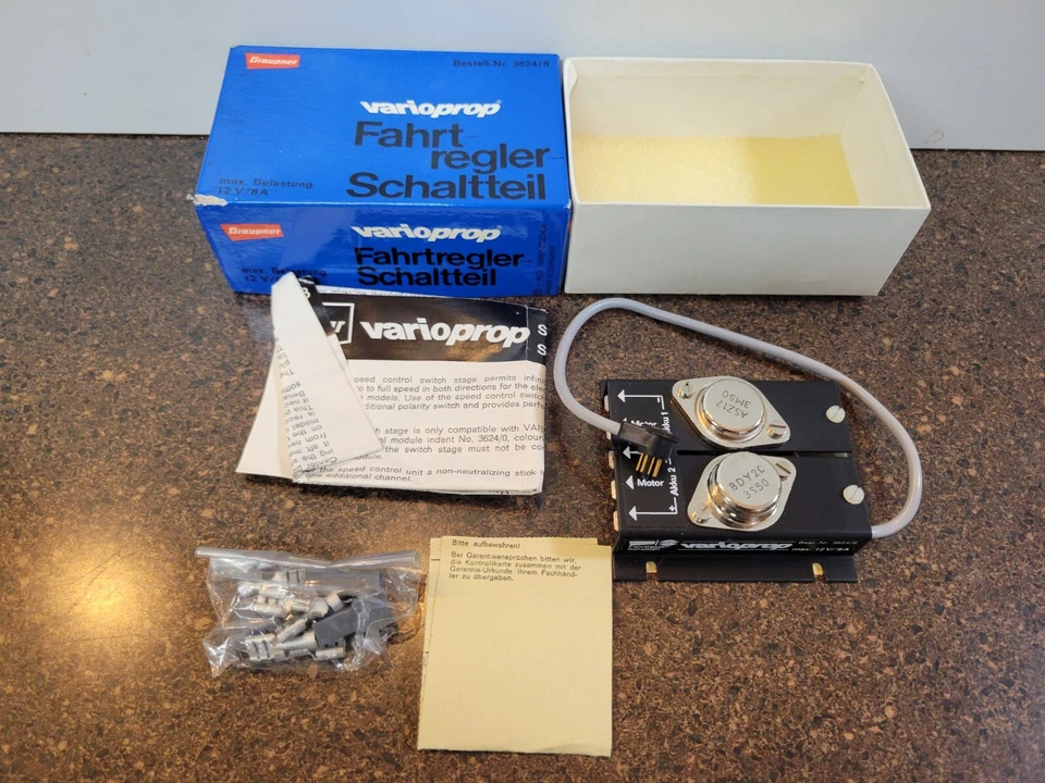 Graupner Varioprop Fahrregler-Schaltteil NEU Nr. 3624/8 Retro Originalverpackt - Bild 1 von 4