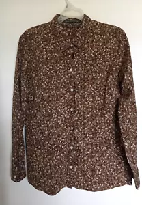 CAMICIA DONNA EDDIE BOUER ANTIRUGHE FLOREALE CON BOTTONI TAGLIA XL - Foto 1 di 3