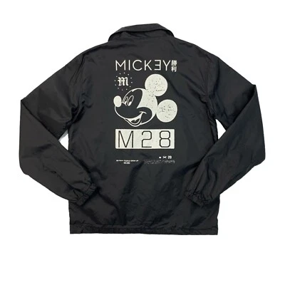 Disney x Neff Jacket Mens M Medium Black M28 Collection Mickey Nylon Snap Bomber - Image 1 of 4