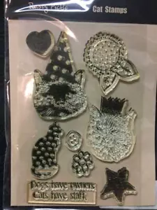 SCRAPBOOK Rusty Pickle - CAT STAMPS - Picture 1 of 3