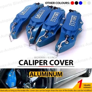 4x24cm Blue ENDLESS Meta Style Brake Caliper Cover Universal Disc Front Rear Kit - Picture 1 of 9