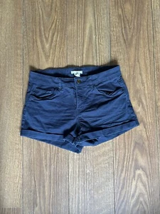 H&M Woman’s size 8 navy blue DENIM SHORT SHORTS summer EUR 34 holiday casual - Picture 1 of 4
