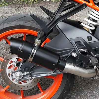 38-51mm Universal Motorcycle ATV Exhaust Muffler Exhaust Muffler Tail Pipe Black - Image 1 of 4
