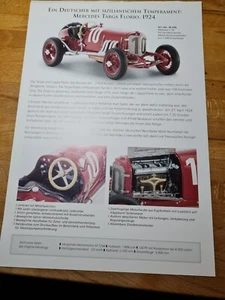 Catalogo CMC 1:18 MERCEDES TARGA FLORIO 1924 Prospetto Foto RARITÀ - Foto 1 di 2