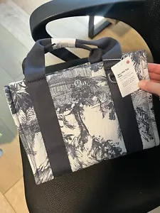 LULULEMON Boxy Mini Tote Toile Turtledove Black 4.5 L Double Handle NWT - Picture 1 of 5