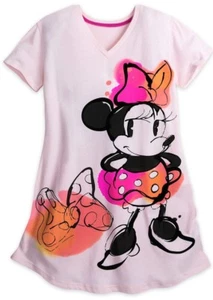 CAMISA DE NOCHE AJUSTADA PARA MUJER MINNIE MOUSE BOCETO ACUARELA PASTEL ~ TIENDA DISNEY~ - Imagen 1 de 3