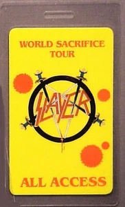 Slayer backstage pass laminated World Sacrifice All Access - Picture 1 of 1