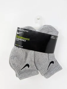 Nike Boys' 6-Pairs Young Athletes Quarter Socks  Sz: 5/6 TN0018-042 New B1(A25T) - Picture 1 of 3