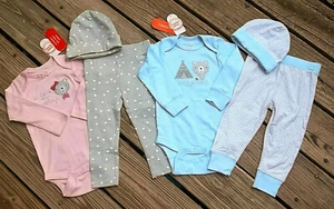 Wonder Nation 3 pezzi Completo Ragazza o Ragazzo 12 M Pagliaccetto Pantaloni Cappello Set Nuovo Con Etichetta - Foto 1 di 5
